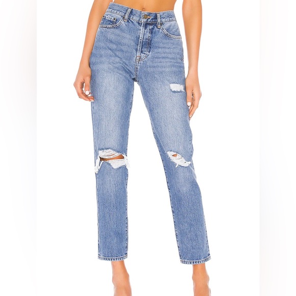 Anine Bing Brenda Jeans in Mid Blue - Picture 2 of 13